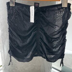 La SENZA Black Ruched Mesh Skirt